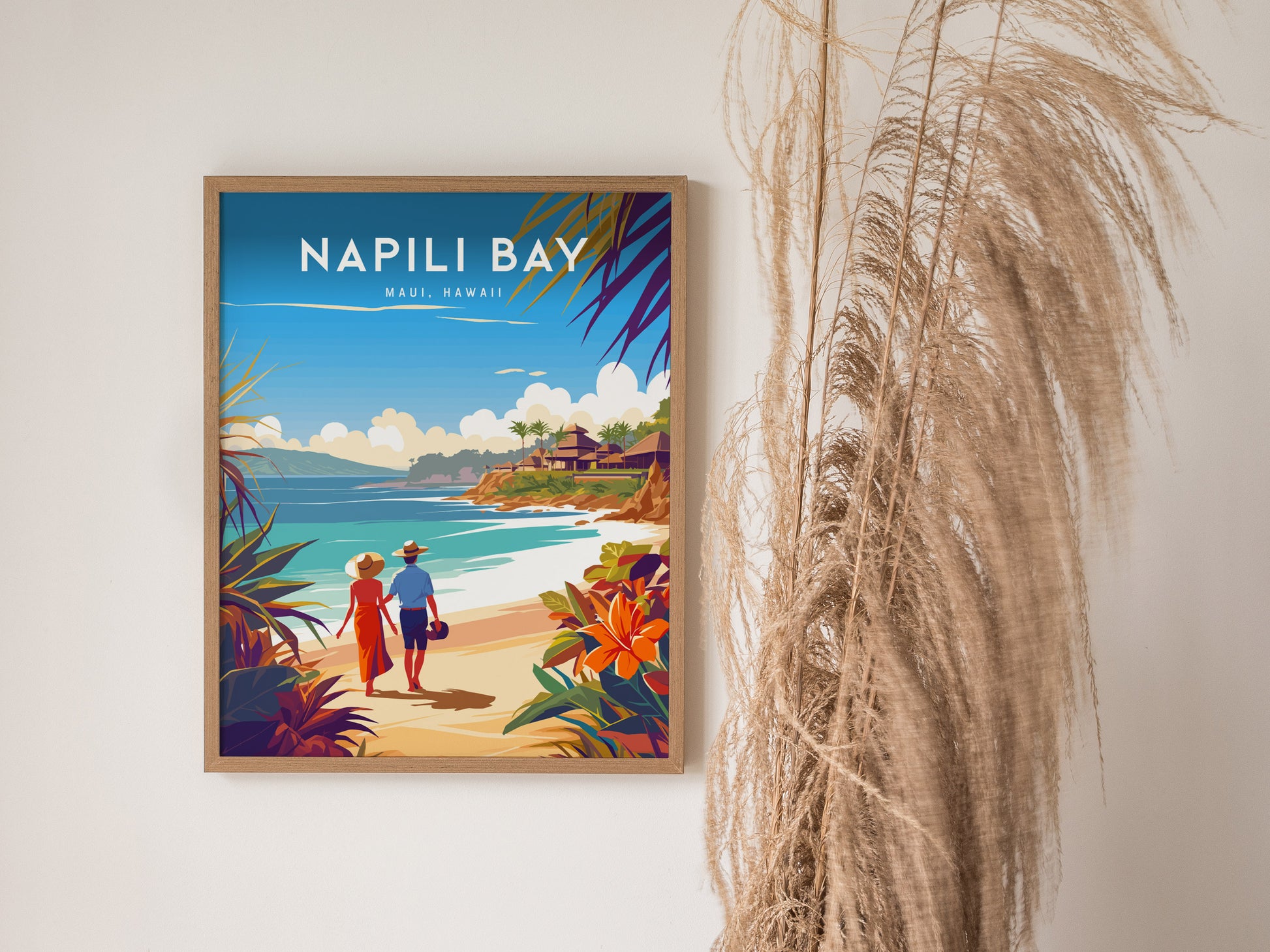 Napili Bay Maui Poster | Hawaii Beach Wall Art Print