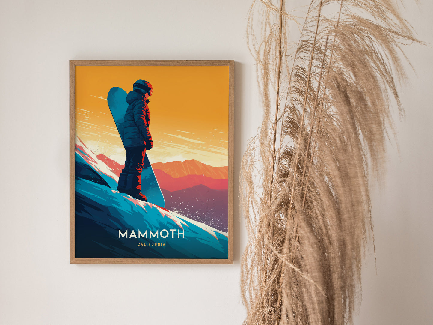 Mammoth Mountain Poster | California Ski Snowboard Wall Art