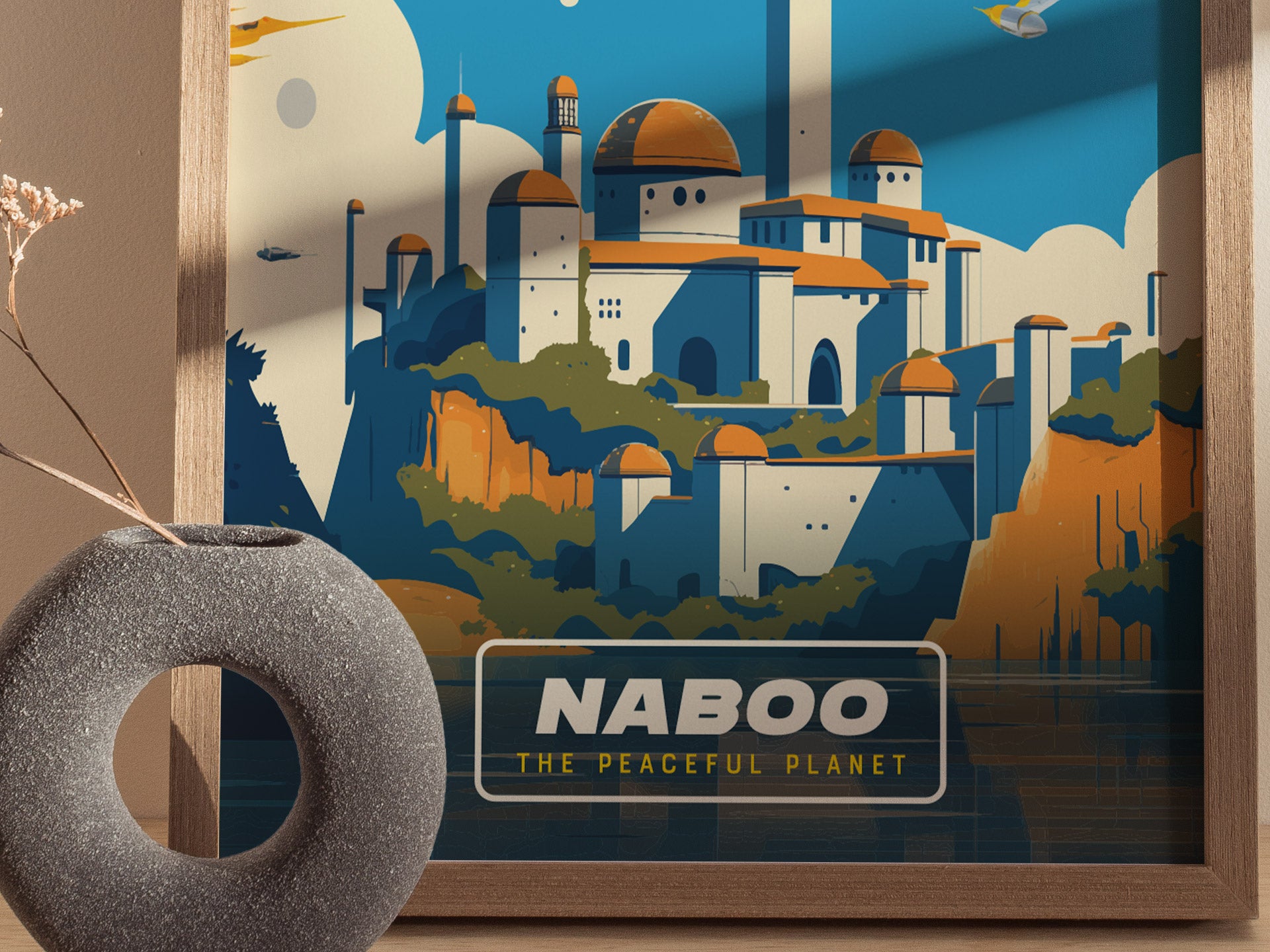 Star Wars Naboo Poster | Retro Sci-Fi Travel Wall Art