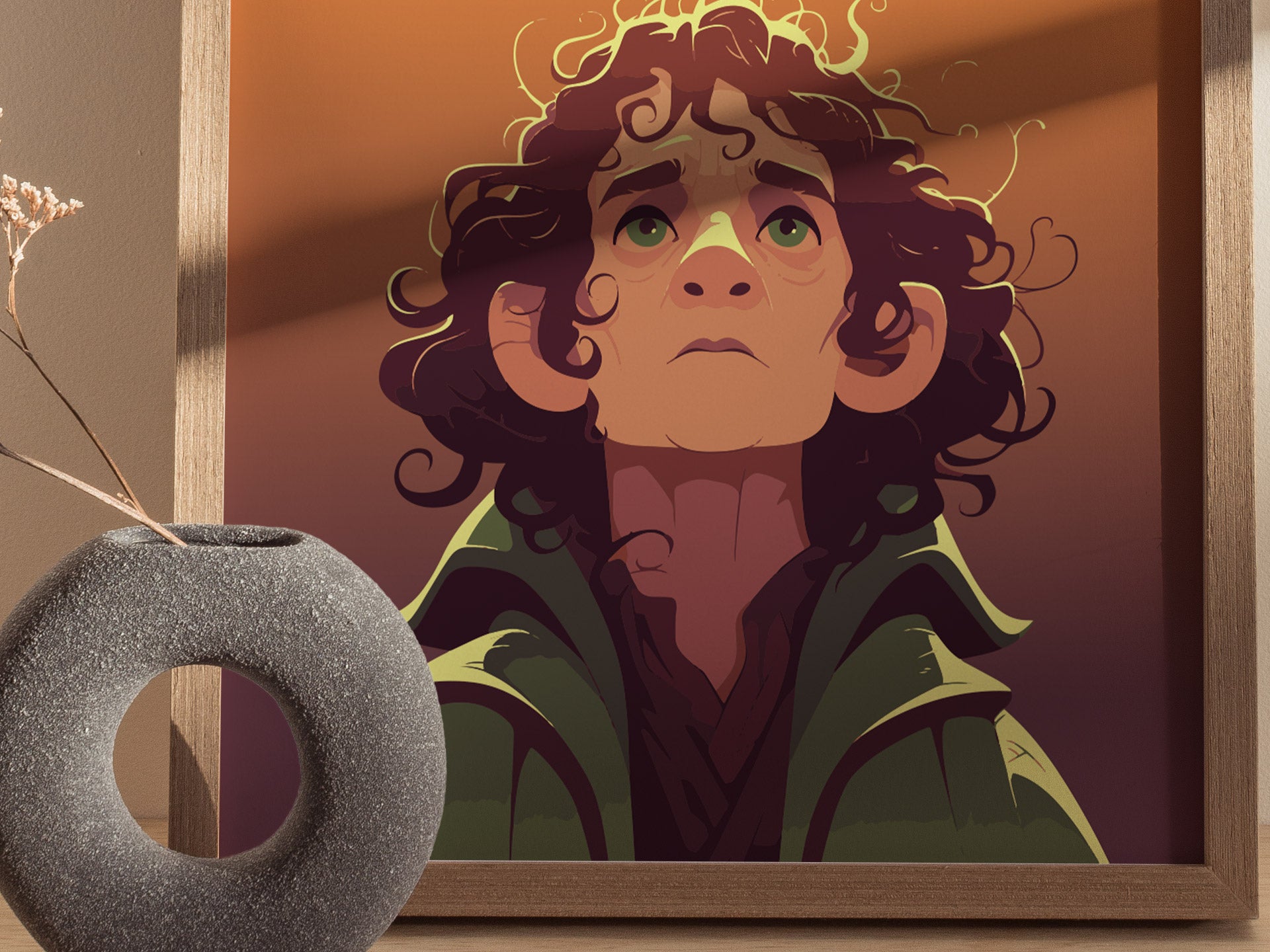 Hobbit Inspired Portrait Poster | Fantasy Character Wall Art