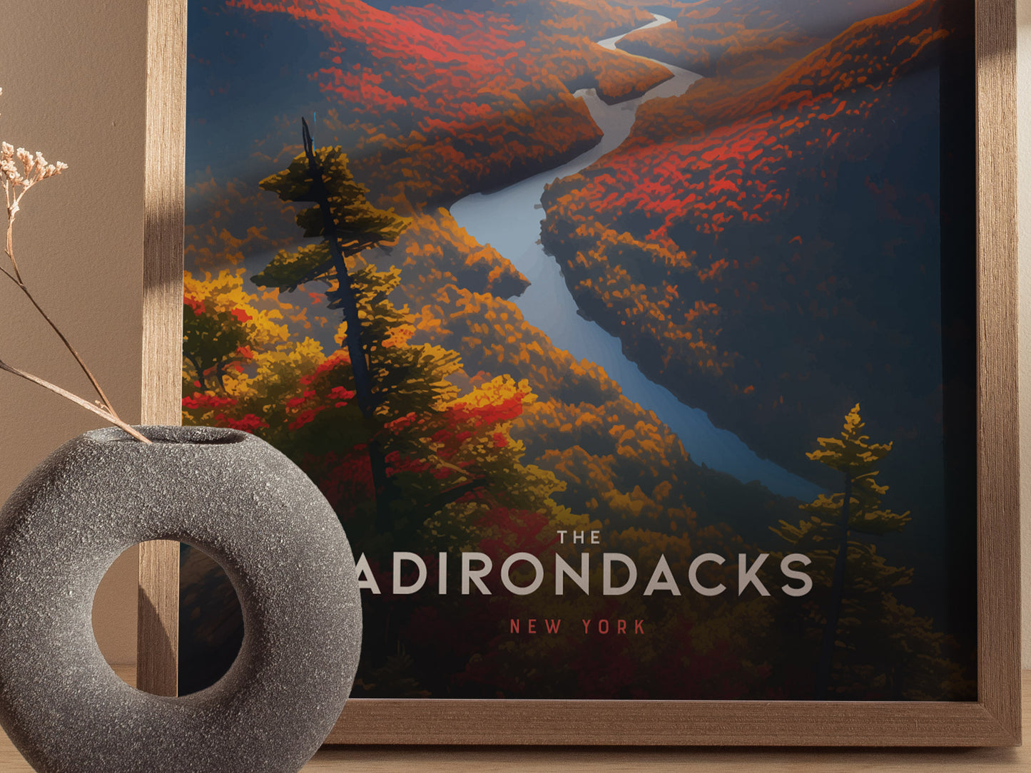 Adirondacks Mountains New York Poster | Scenic NY Nature Wall Art | Framed or Unframed