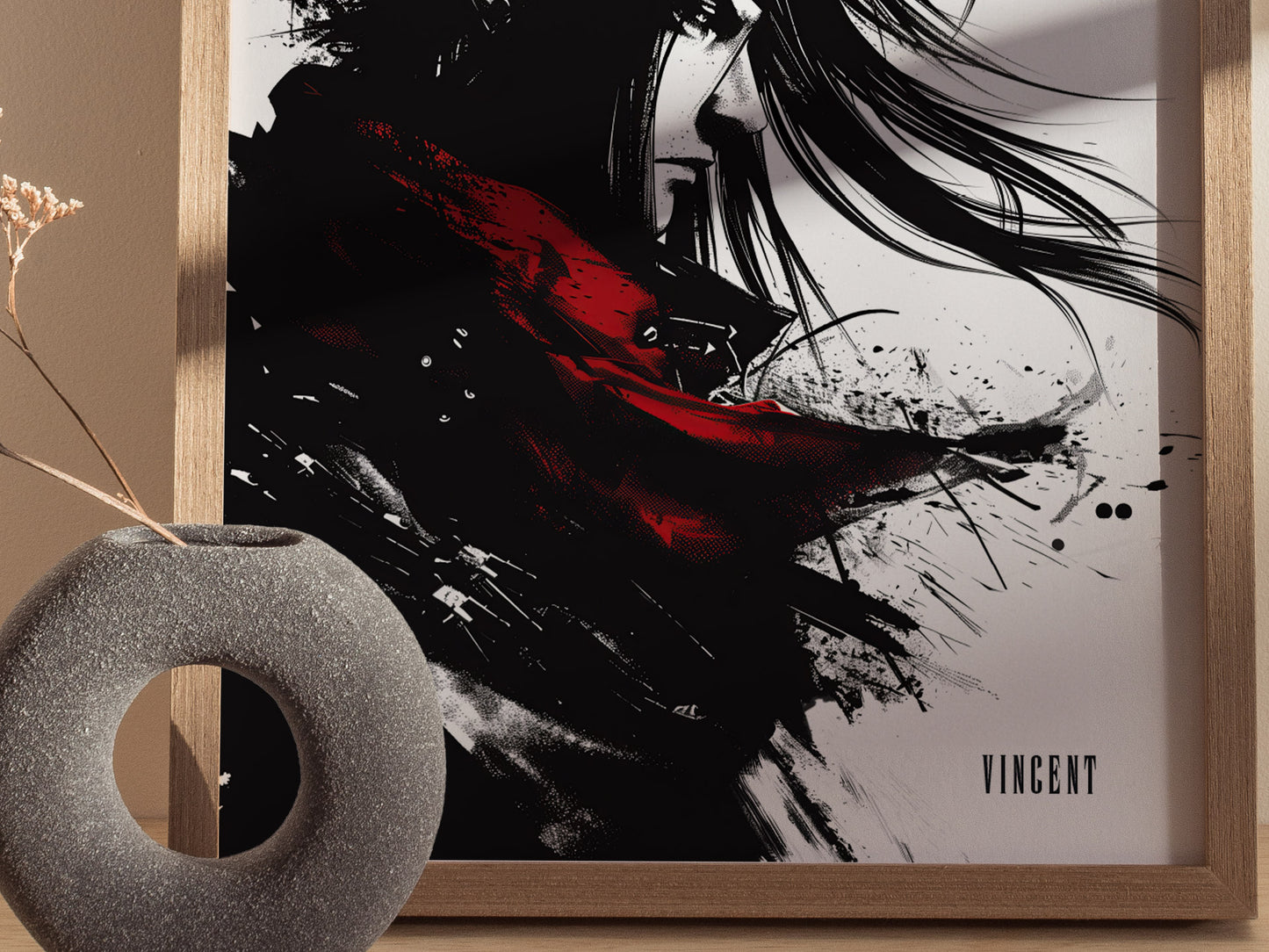 Vincent FF7 Poster | Final Fantasy VII Art | Framed or Unframed