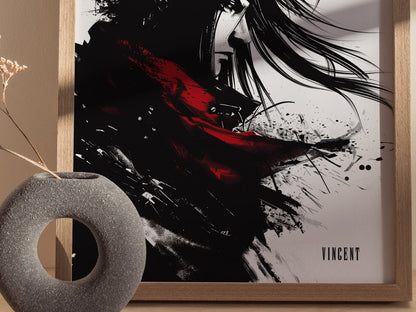 Vincent FF7 Poster | Final Fantasy VII Art | Framed or Unframed