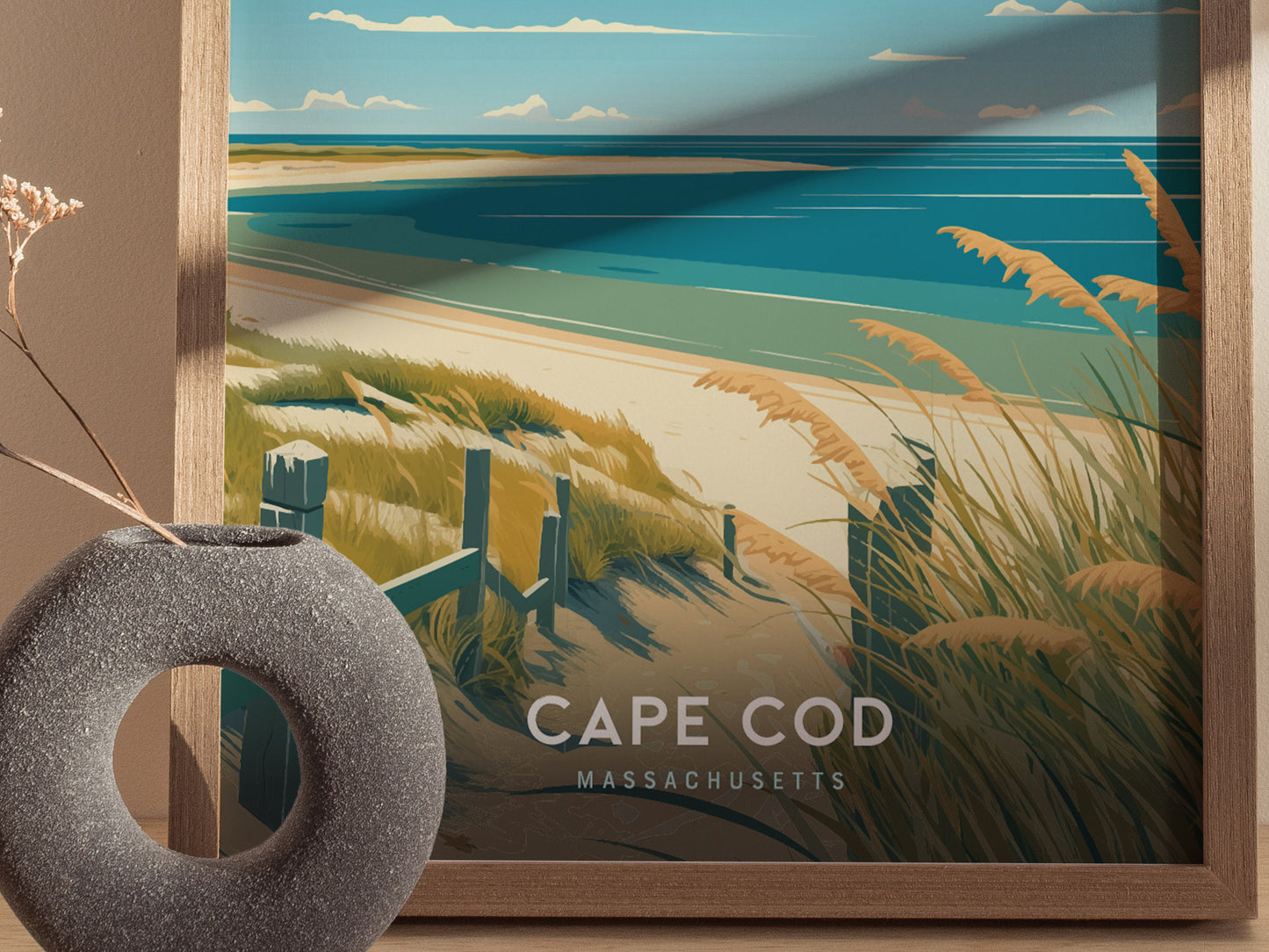 Cape Cod Massachusetts Poster | Coastal Beach House Wall Art | Framed or Unframed