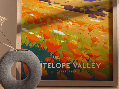 Antelope Valley Poppy Field Poster | California Super Bloom Wall Art | Framed or Unframed
