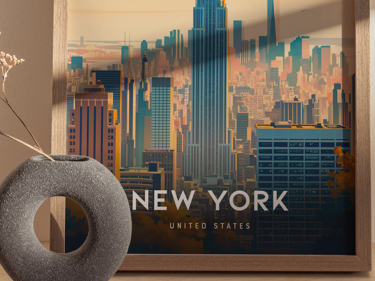 New York City Poster | NYC Skyline Wall Art Print