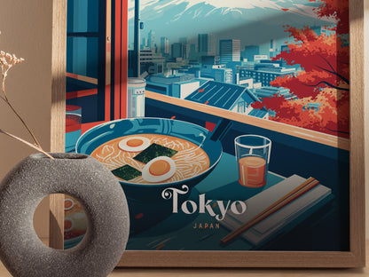 Tokyo Ramen Poster | Japanese Food Wall Art Print | Framed or Unframed