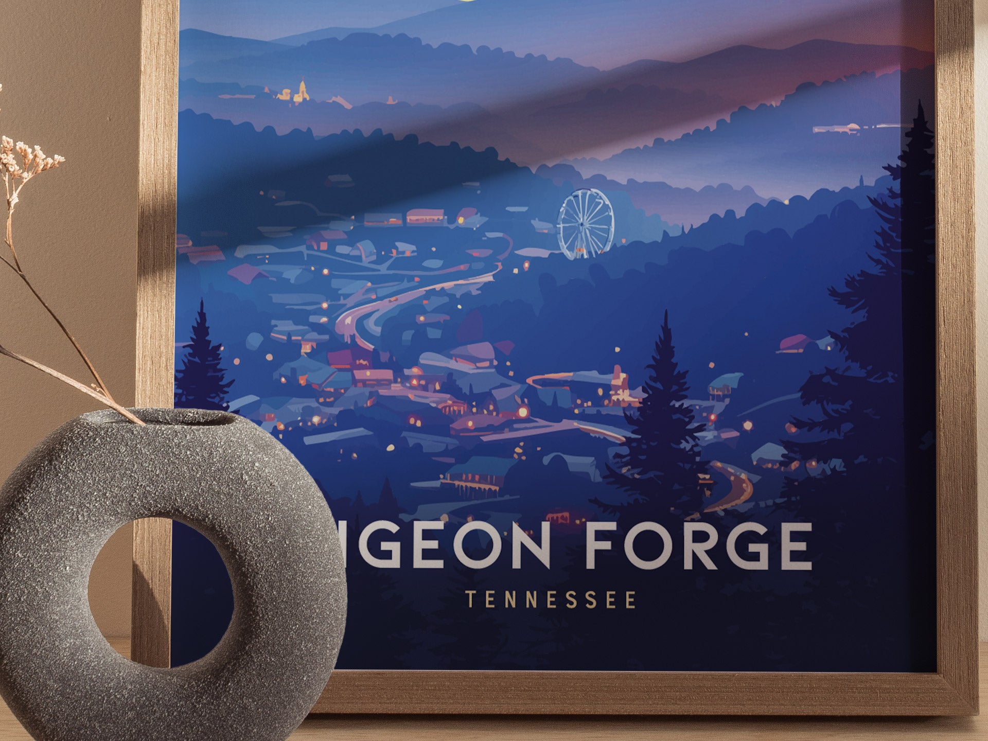 Pigeon Forge Tennessee Poster | Smoky Mountains Wall Art Print