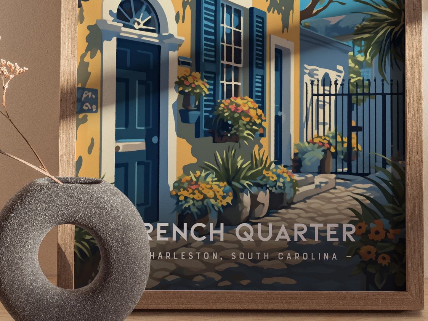 French Quarter Charleston Poster | Historic South Carolina Wall Art | Framed or Unframed