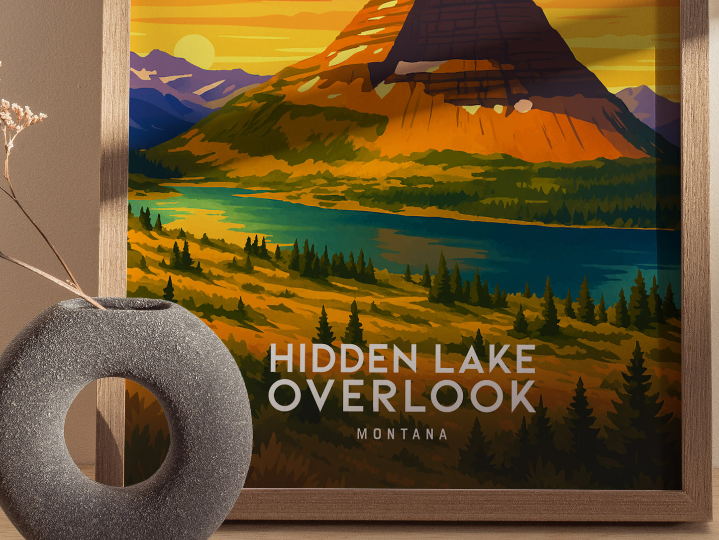 Hidden Lake Overlook Poster | Glacier National Park Montana Wall Art
