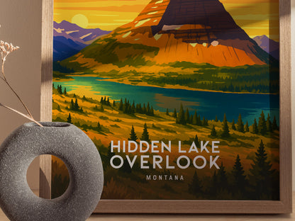 Hidden Lake Overlook Poster | Glacier National Park Montana Wall Art