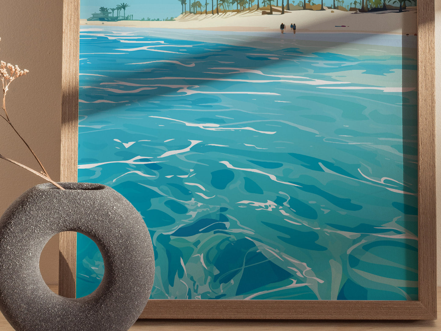 Sardinia Italy Poster | Mediterranean Beach Art | Costa Smeralda Decor