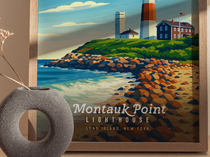 Montauk Point Lighthouse Poster | Long Island New York Wall Art