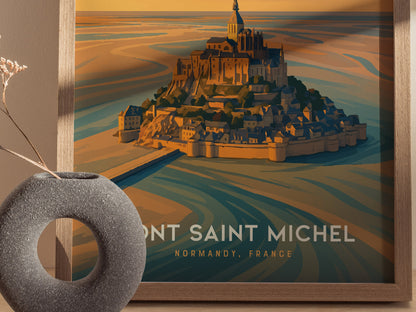 Mont-Saint-Michel Poster | Normandy France Wall Art