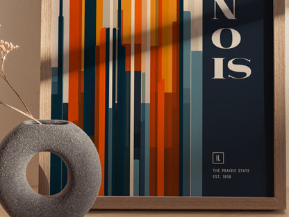 Illinois Poster | The Prairie State Wall Art