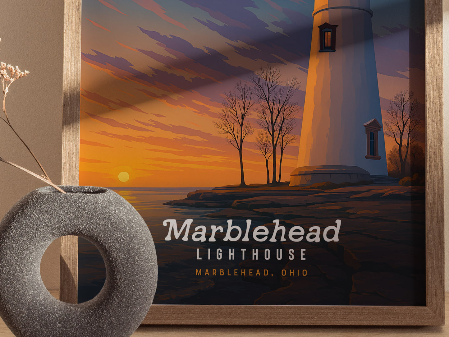 Marblehead Lighthouse Poster | Ohio Lake Erie Wall Art