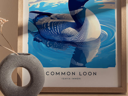 Common Loon Poster | Minnesota State Bird Wall Art | Framed or Unframed