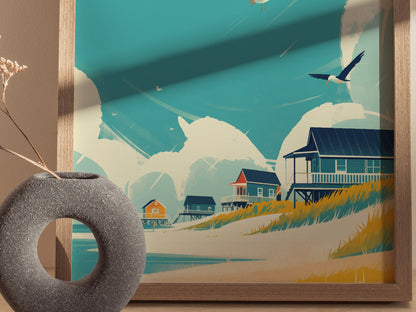 Kitty Hawk Poster | Outer Banks North Carolina Coastal Wall Art