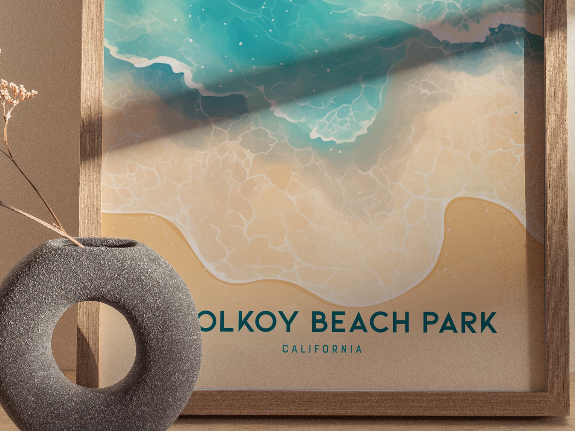 Ololkoy Beach Park Poster | Oxnard California Coastal Wall Art Print