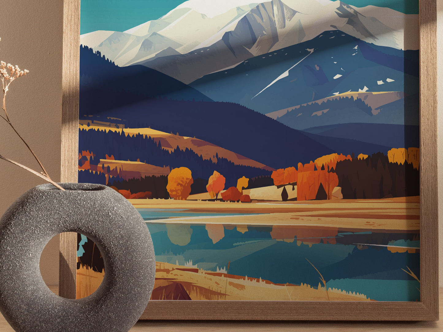 Pikes Peak Colorado Poster | Colorado Springs Mountain Wall Art Print