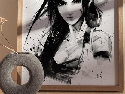 Tifa Poster | Final Fantasy VII Art | FF7 Rebirth Gaming Wall Print