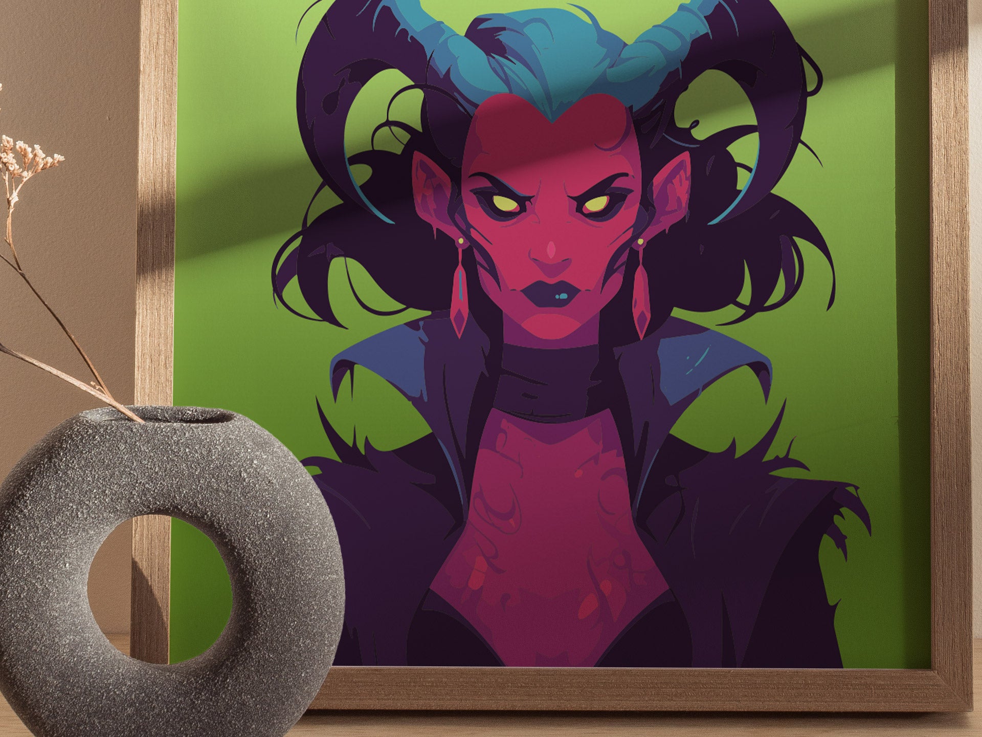Succubus Fantasy Poster | Dark Fantasy Art D&D RPG Game Room Gift