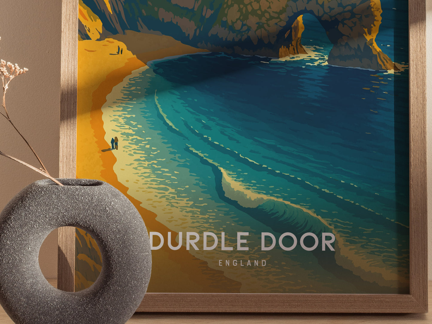 Durdle Door England Poster | Jurassic Coast Sea Arch Wall Art | Framed or Unframed