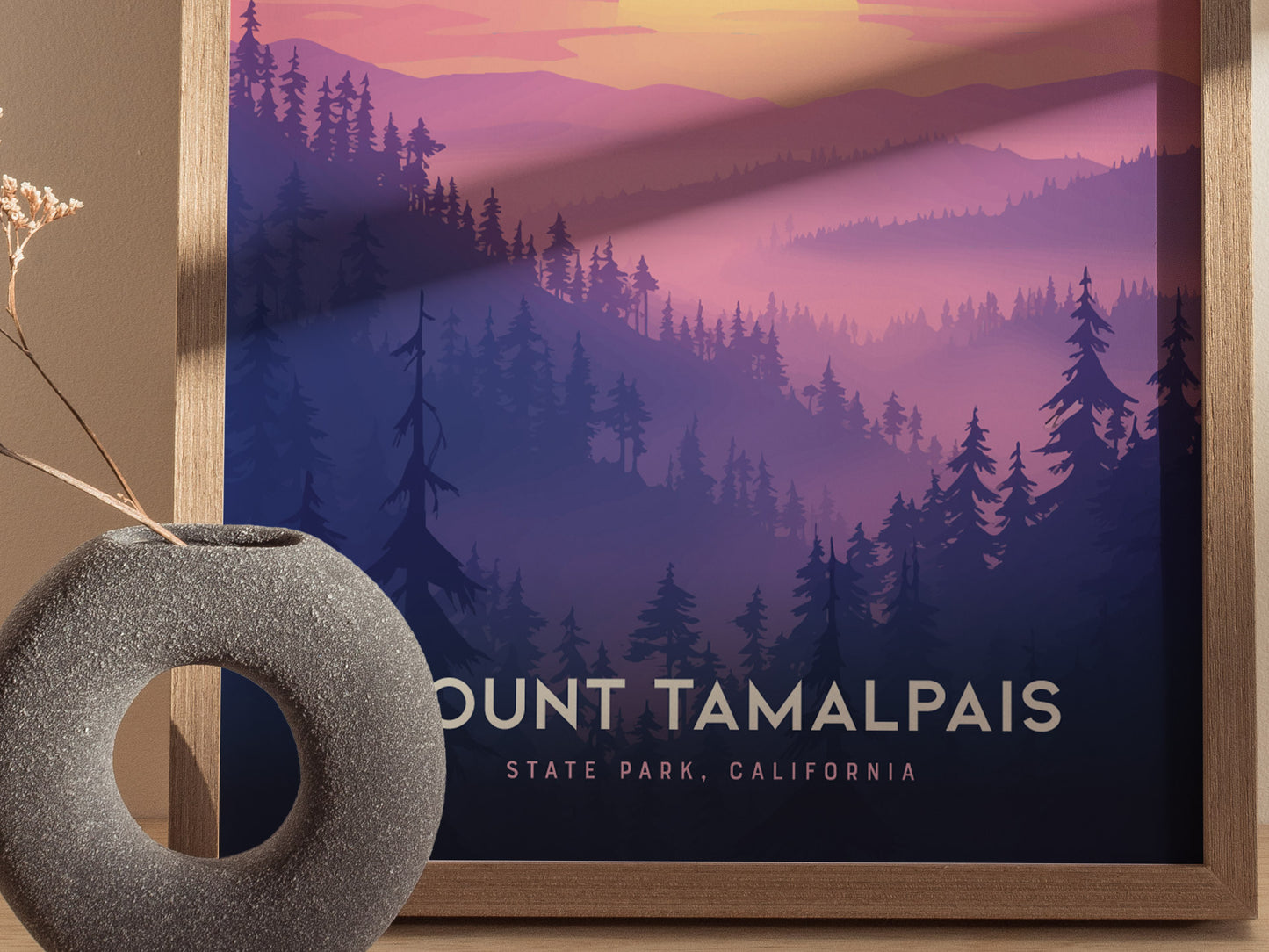 Mount Tamalpais State Park Poster | California Sunset Wall Art