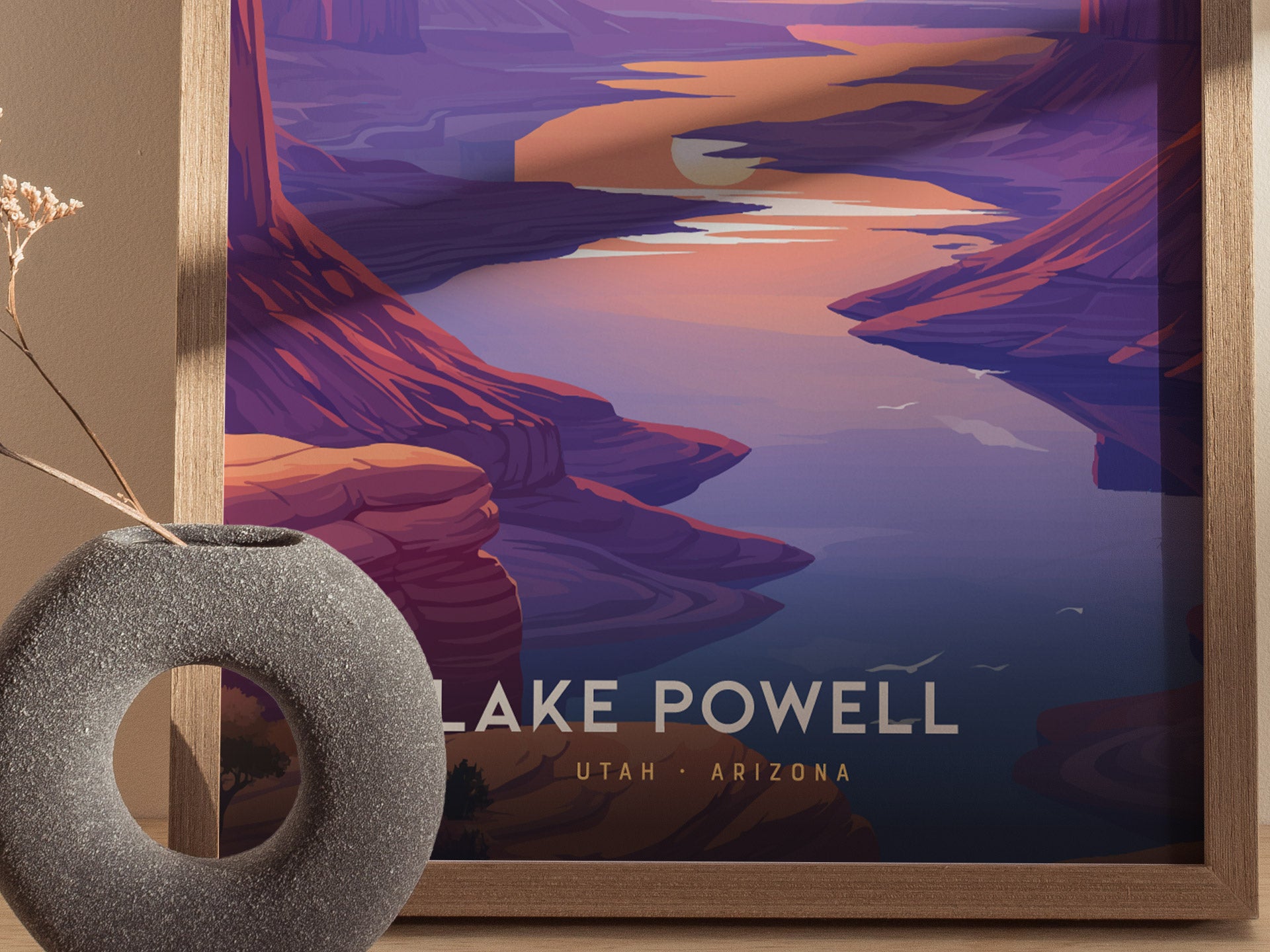 Lake Powell Poster | Utah Arizona Canyon Lake Wall Art