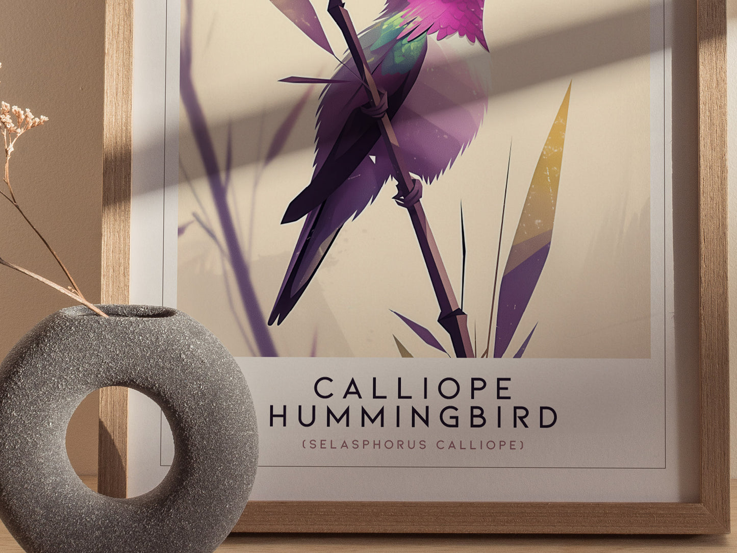 Calliope Hummingbird Audubon Print | Bird Lover Wall Art | Framed or Unframed