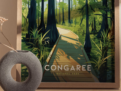 Congaree National Park Poster | South Carolina Nature Wall Art | Framed or Unframed