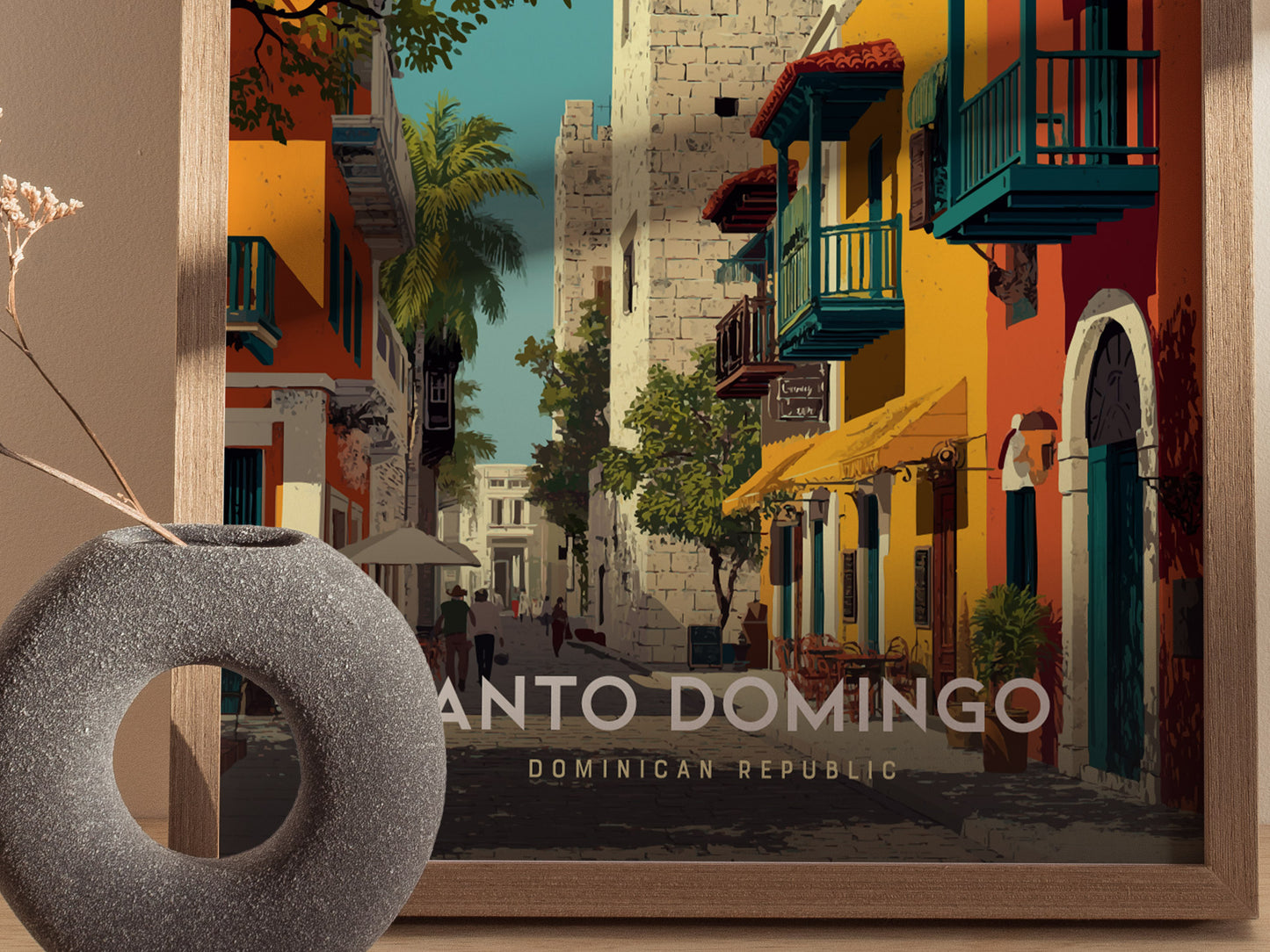 Santo Domingo Poster | Dominican Republic Art | Colonial Zone Decor