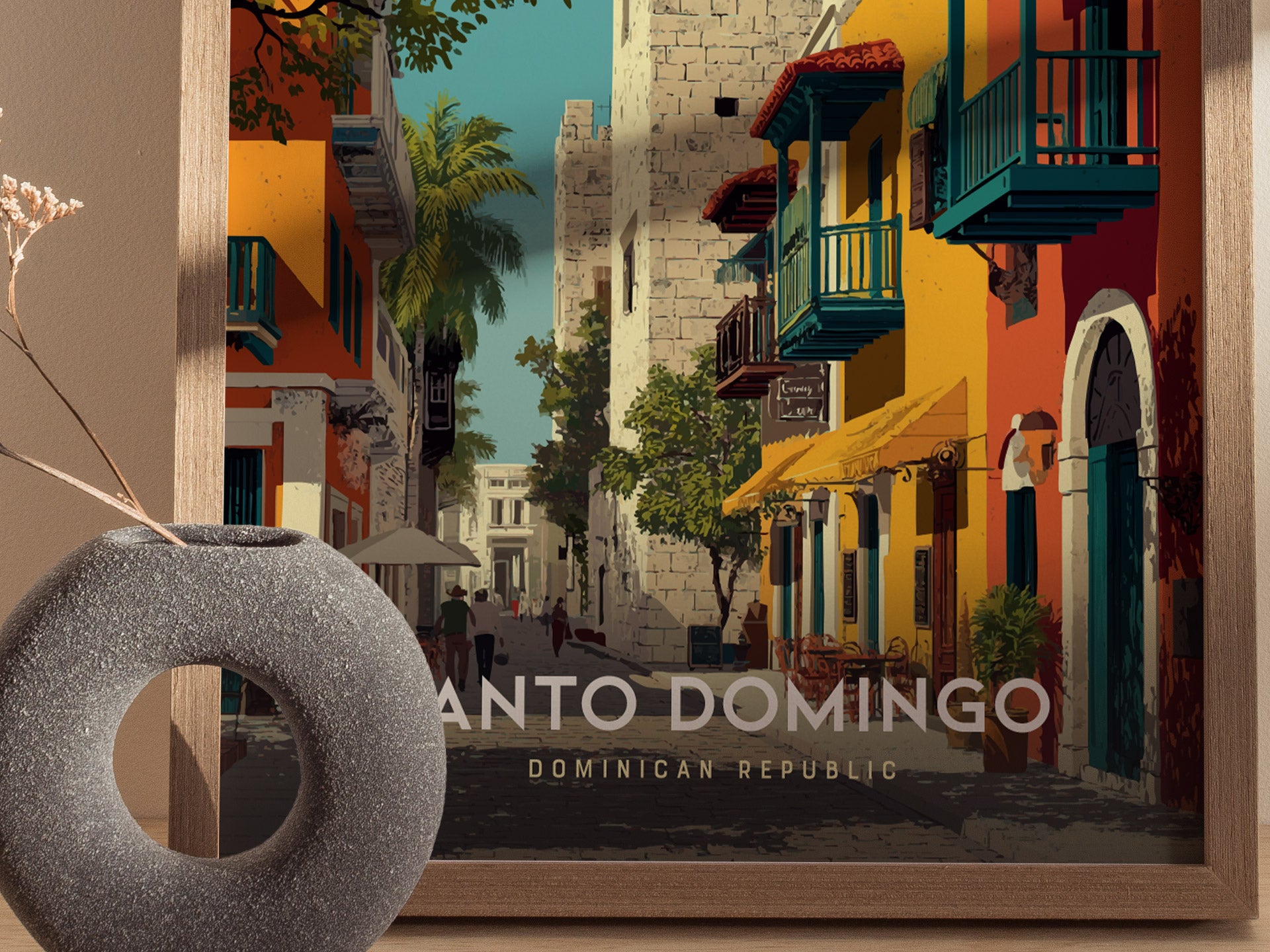 Santo Domingo Poster | Dominican Republic Art | Colonial Zone Decor