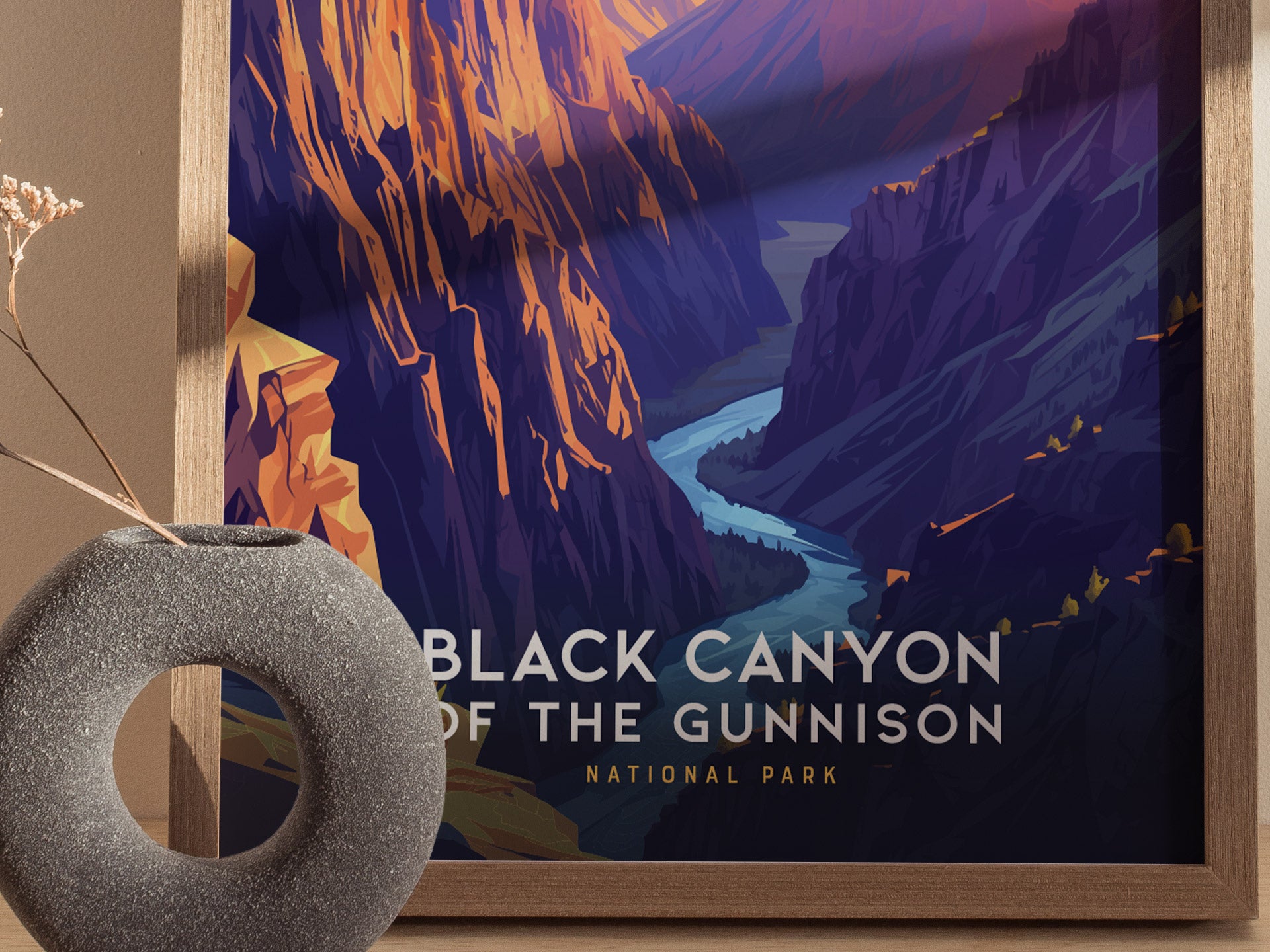 Black Canyon of the Gunnison National Park Poster | Colorado Wall Art | Framed or Unframed