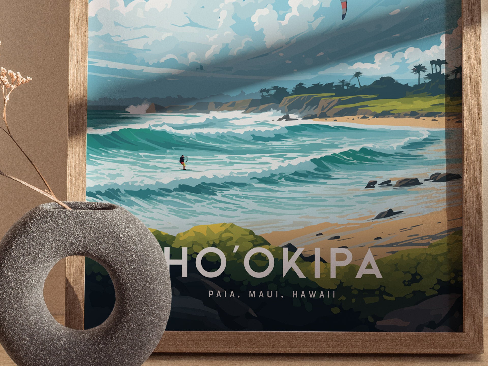 Hookipa Beach Maui Poster | Hawaii Coastal Wall Art