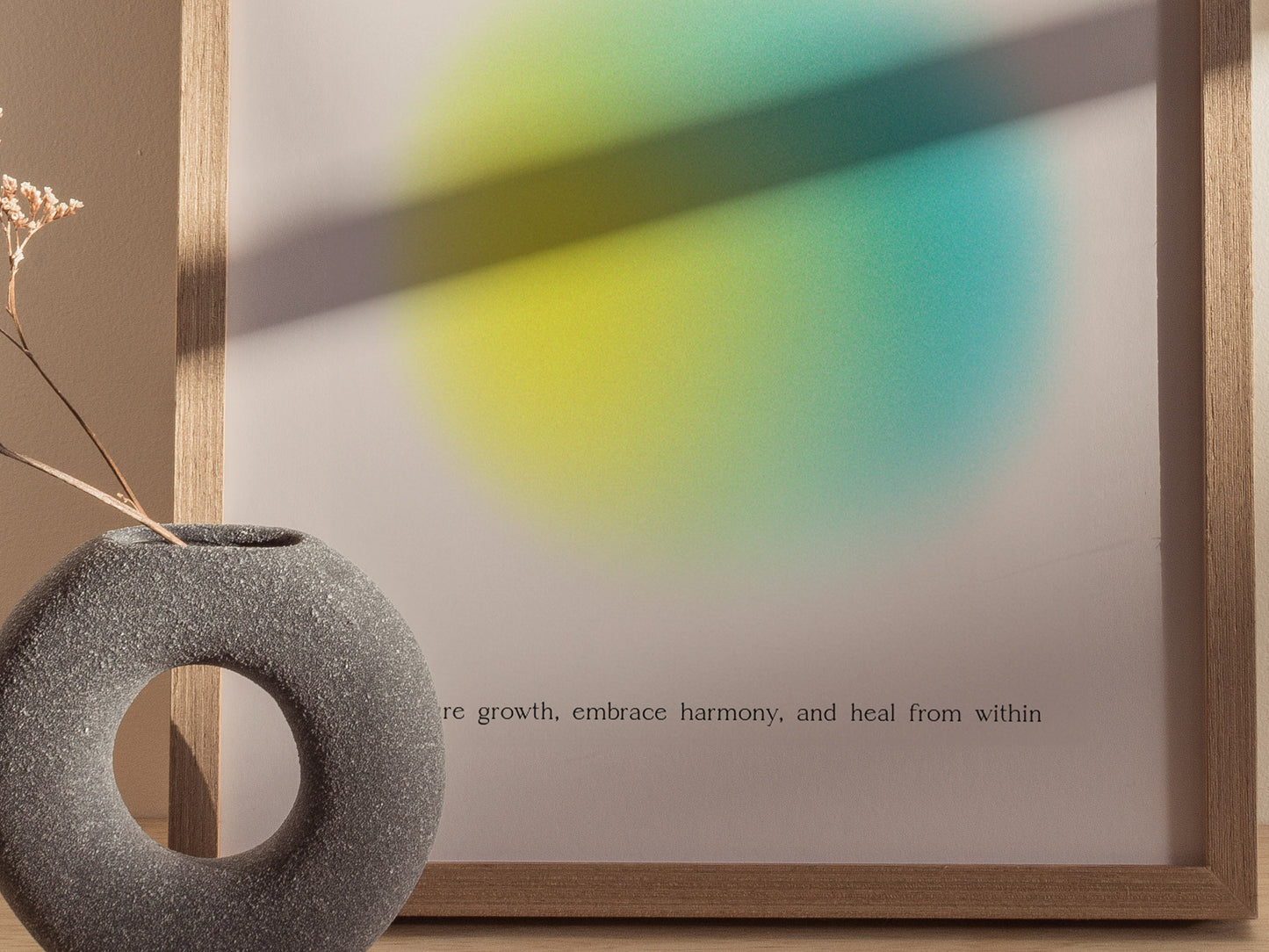 Growth Aura Poster | Minimalist Modern Typographic Wall Art