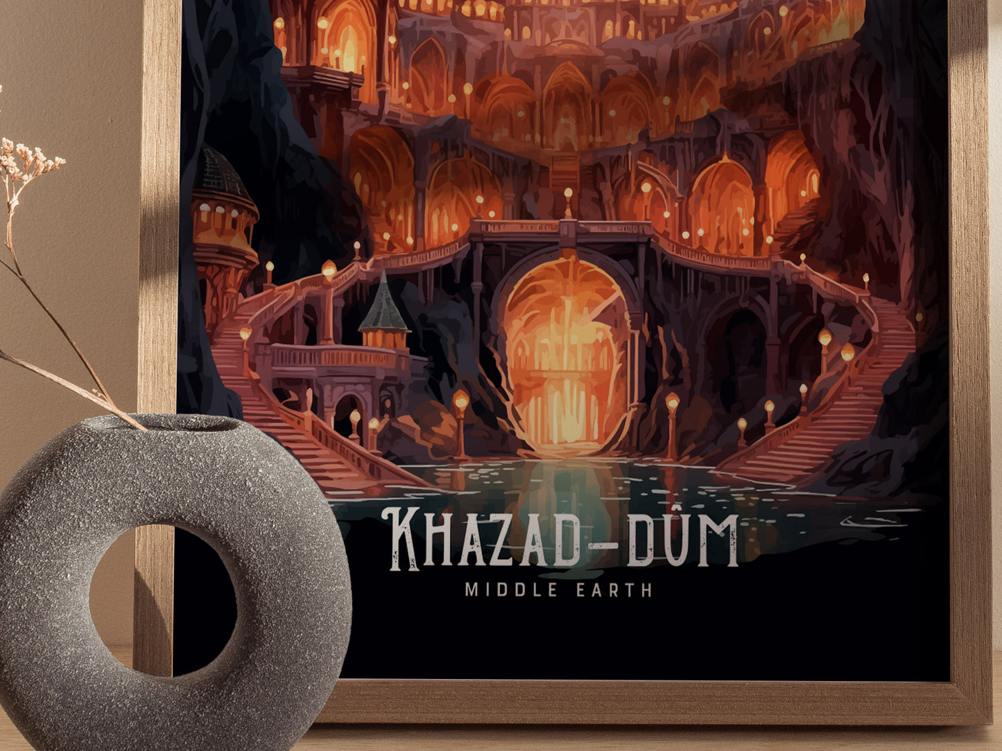 Khazad Dum Poster | Moria Dwarven City Wall Art