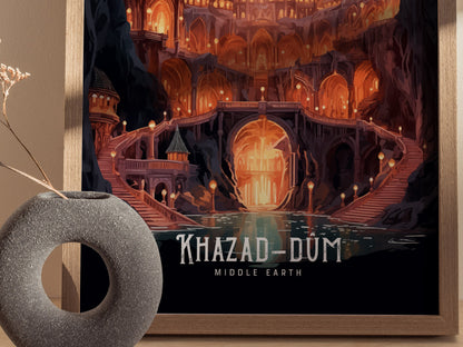 Khazad Dum Poster | Moria Dwarven City Wall Art
