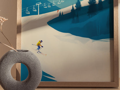 Snowbird Utah Poster | Vintage Ski Resort Art | Wasatch Mountain Print