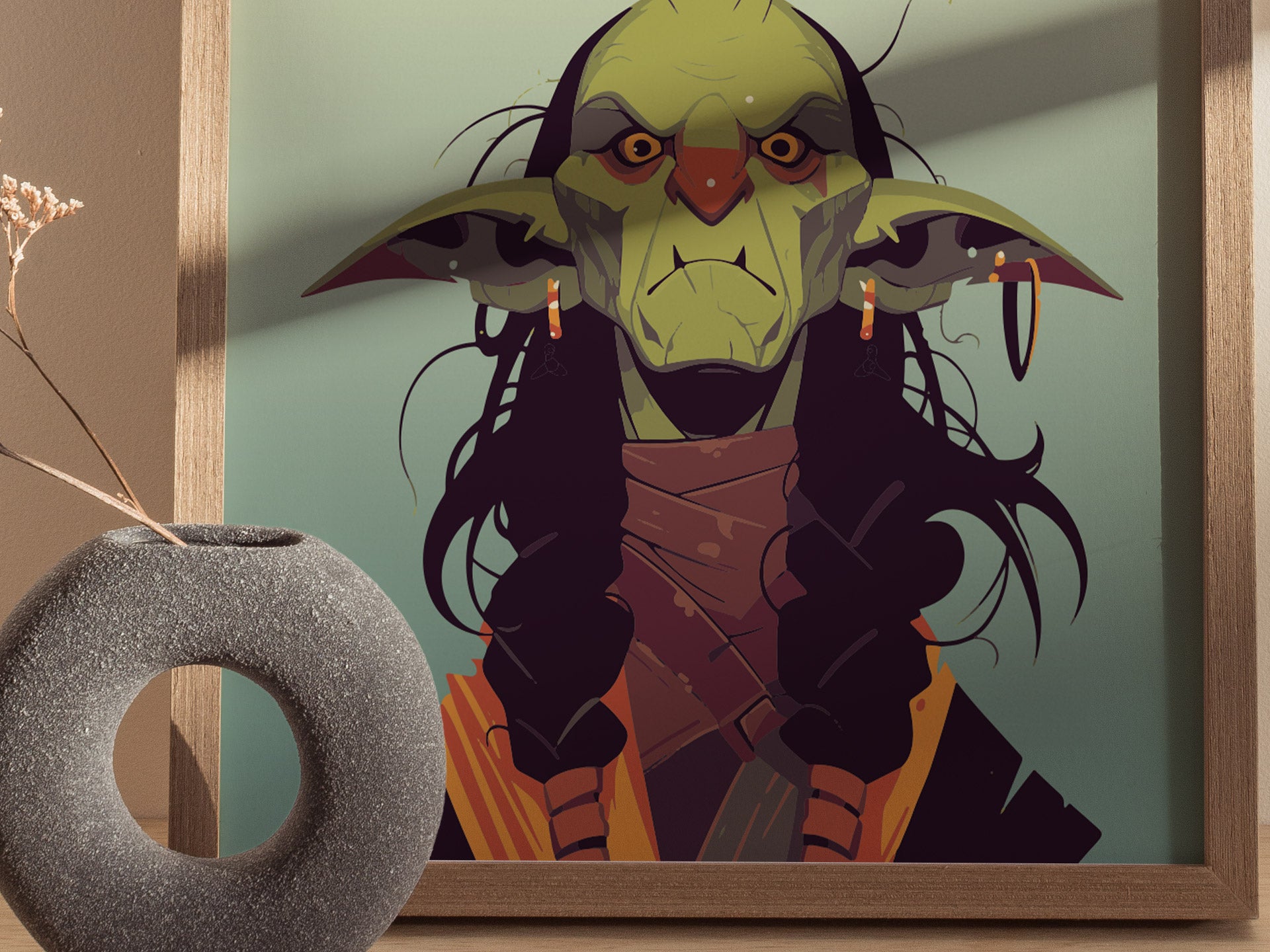 Goblin Poster | Fantasy Fan Kids Room Wall Art | Framed or Unframed