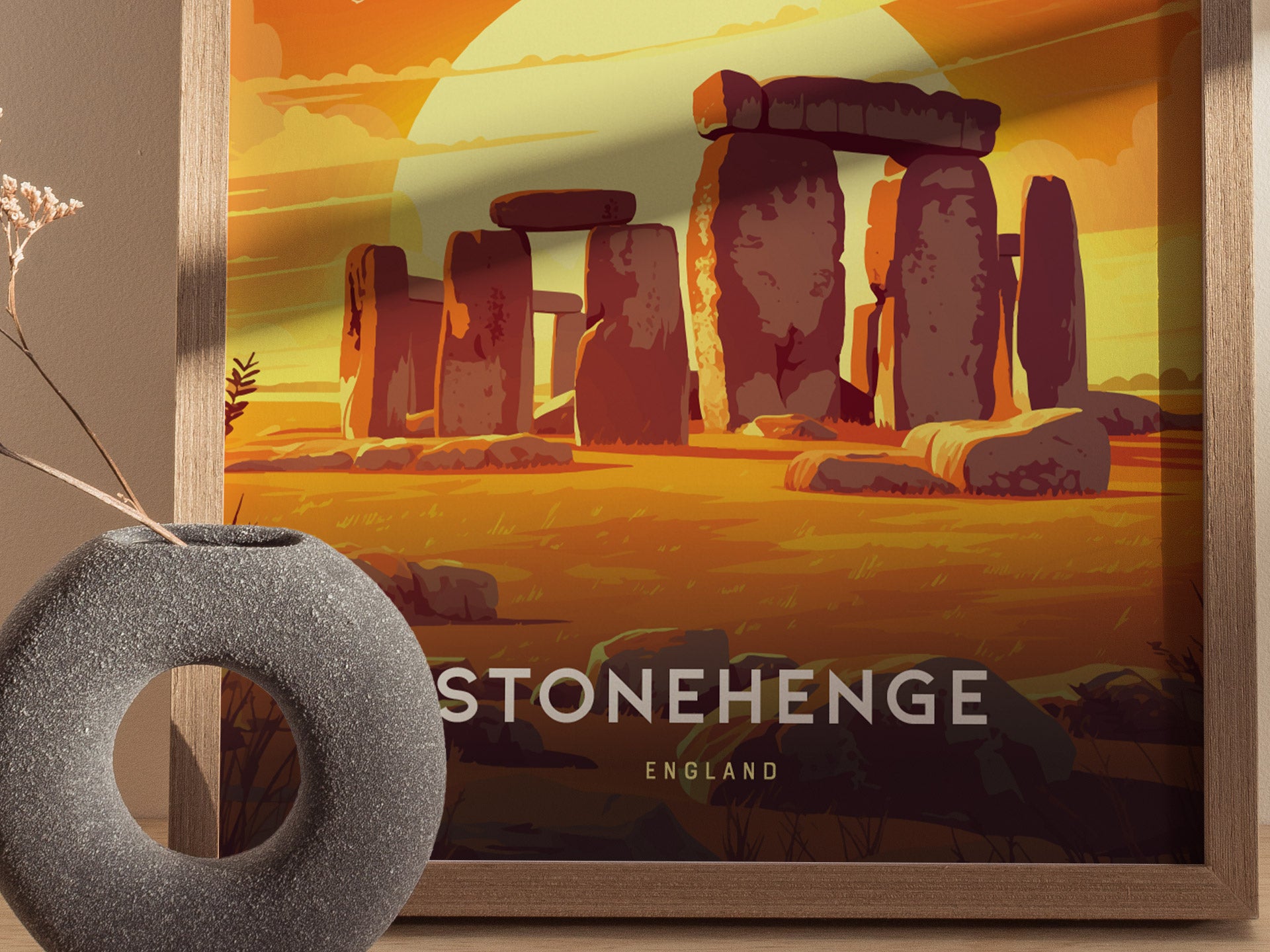 Stonehenge Poster | England UNESCO Site Ancient Monument UK History Gift