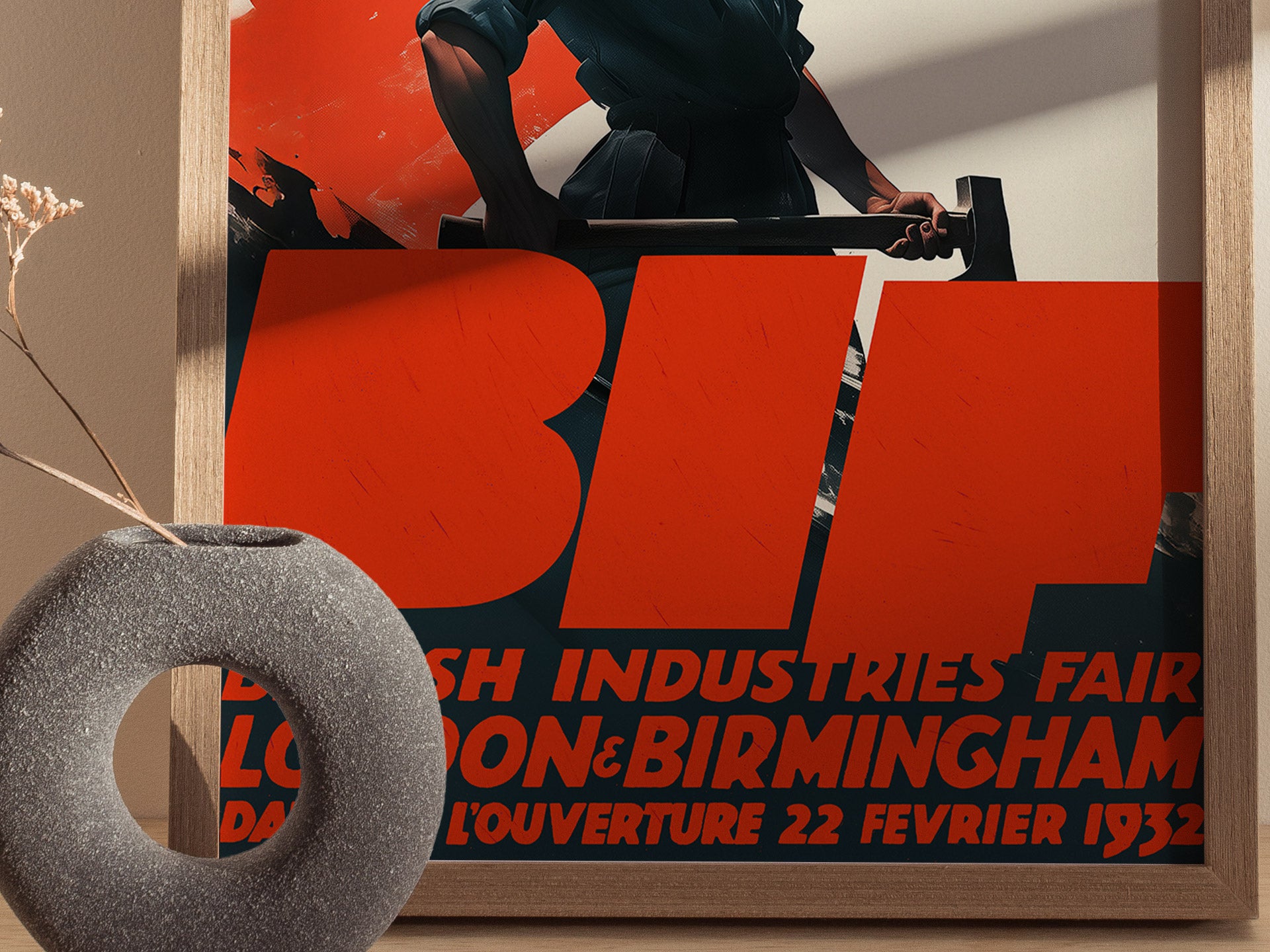 British Industries Fair Poster | Vintage 1932 BIF Industrial Art Deco Wall Art