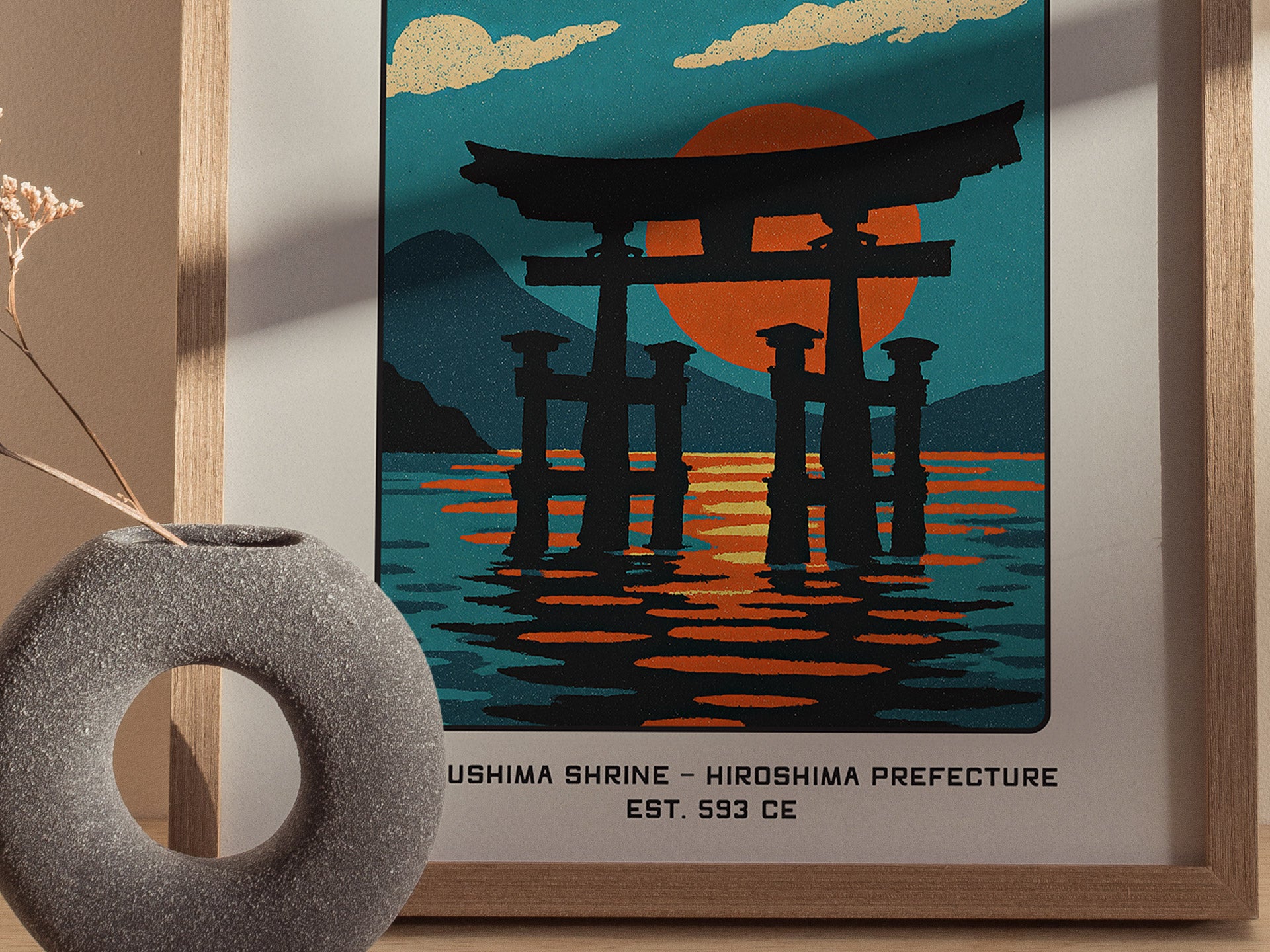 Miyajima Torii Gate Poster | Itsukushima Shrine Japan Wall Art