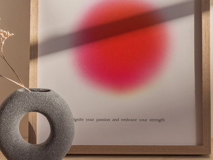 Strength Aura Poster | Motivational Wall Art Minimalist Wellness Gift