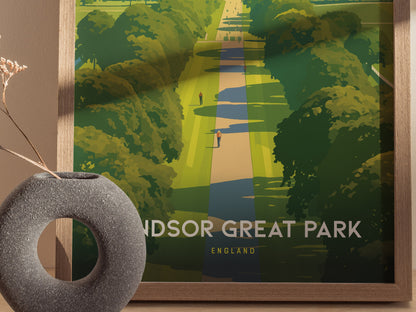 Windsor Castle Poster | England Royal Palace Great Park Wall Art Gift