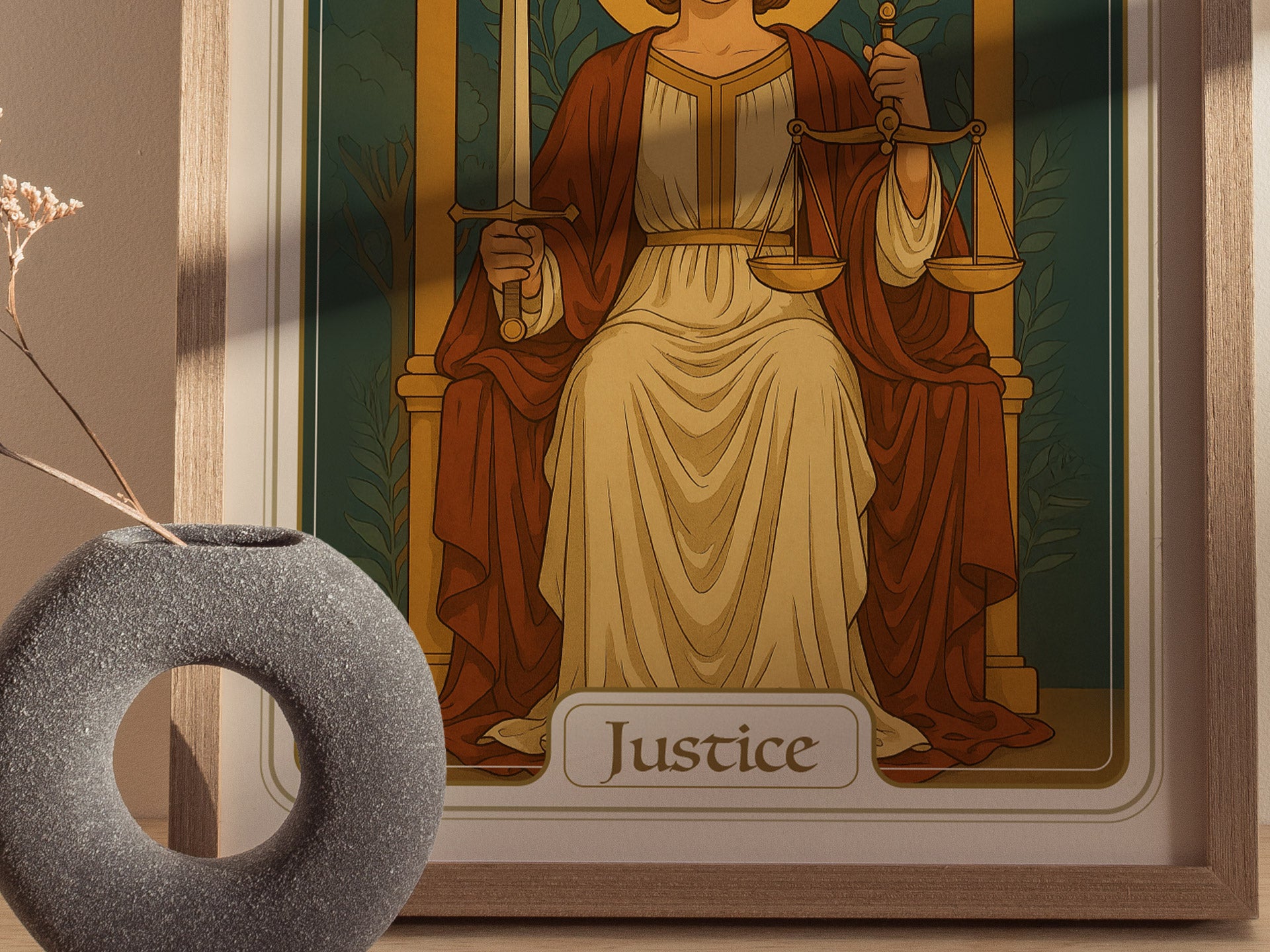 Justice Tarot Card Poster | Major Arcana Wall Art