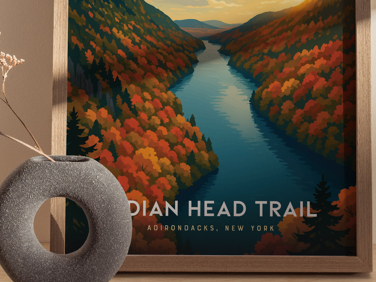Indian Head Trail Poster | Adirondacks New York Wall Art