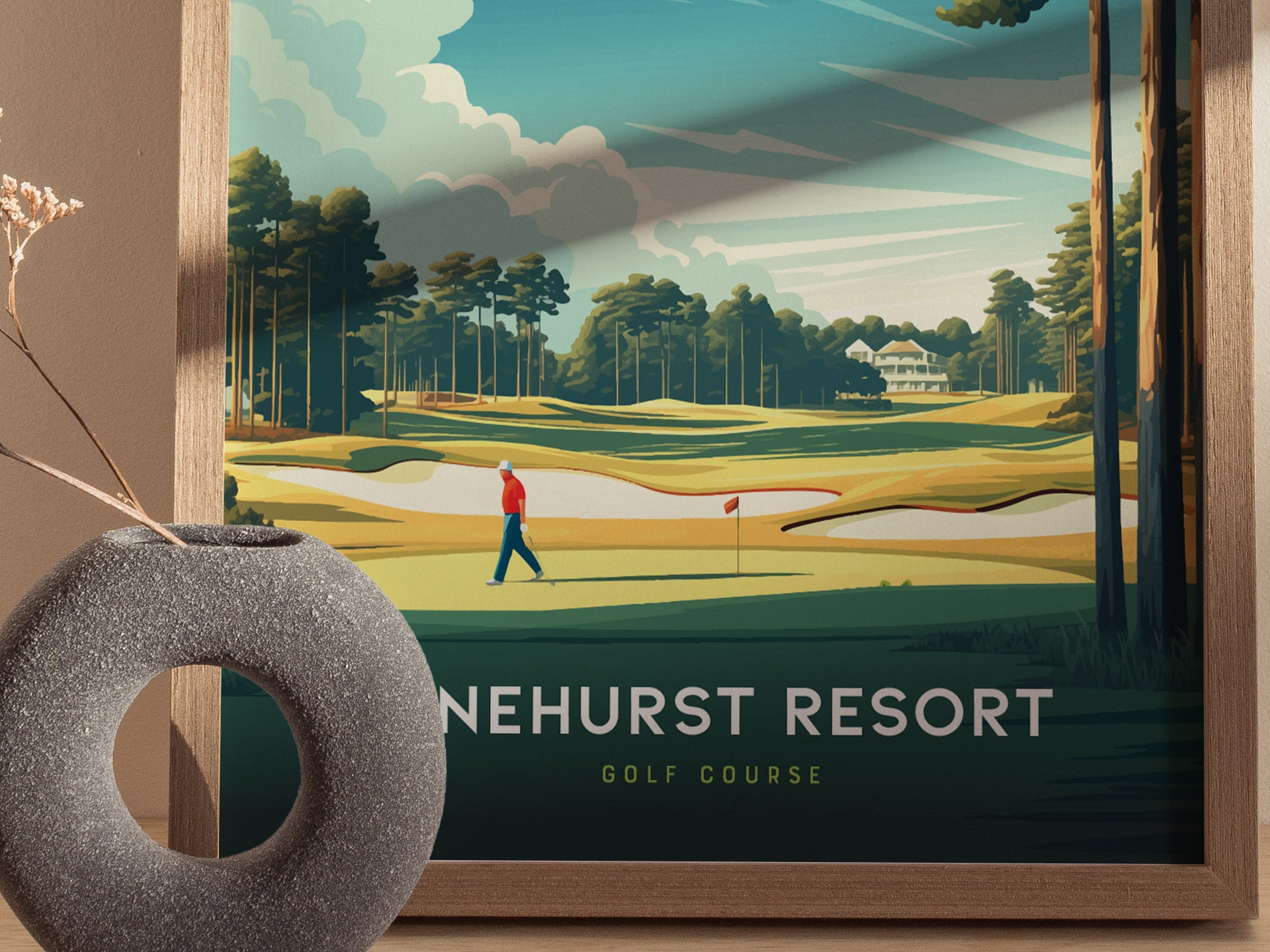 Pinehurst Resort Poster | Golf Course Art North Carolina Wall Decor