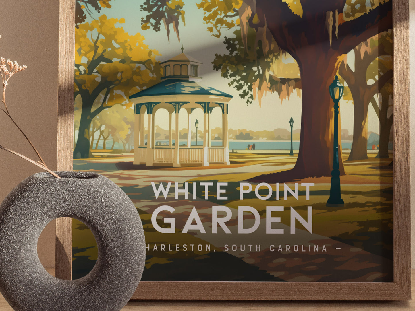 White Point Garden Charleston Poster | The Battery SC Southern Wall Art
