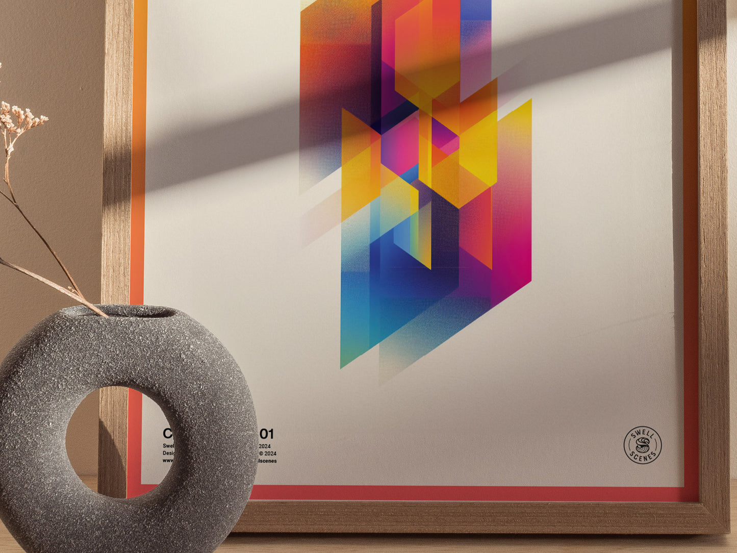 Cubic Prisms / 01 | Modern Minimalist Poster | Abstract Geometric Wall Art | Framed or Unframed